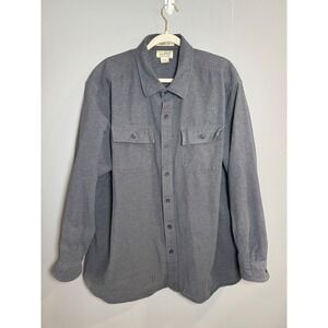 LL‎ Bean Chamois Cloth Shirt Mens XXL Regular Traditional Fit Gray Cotton